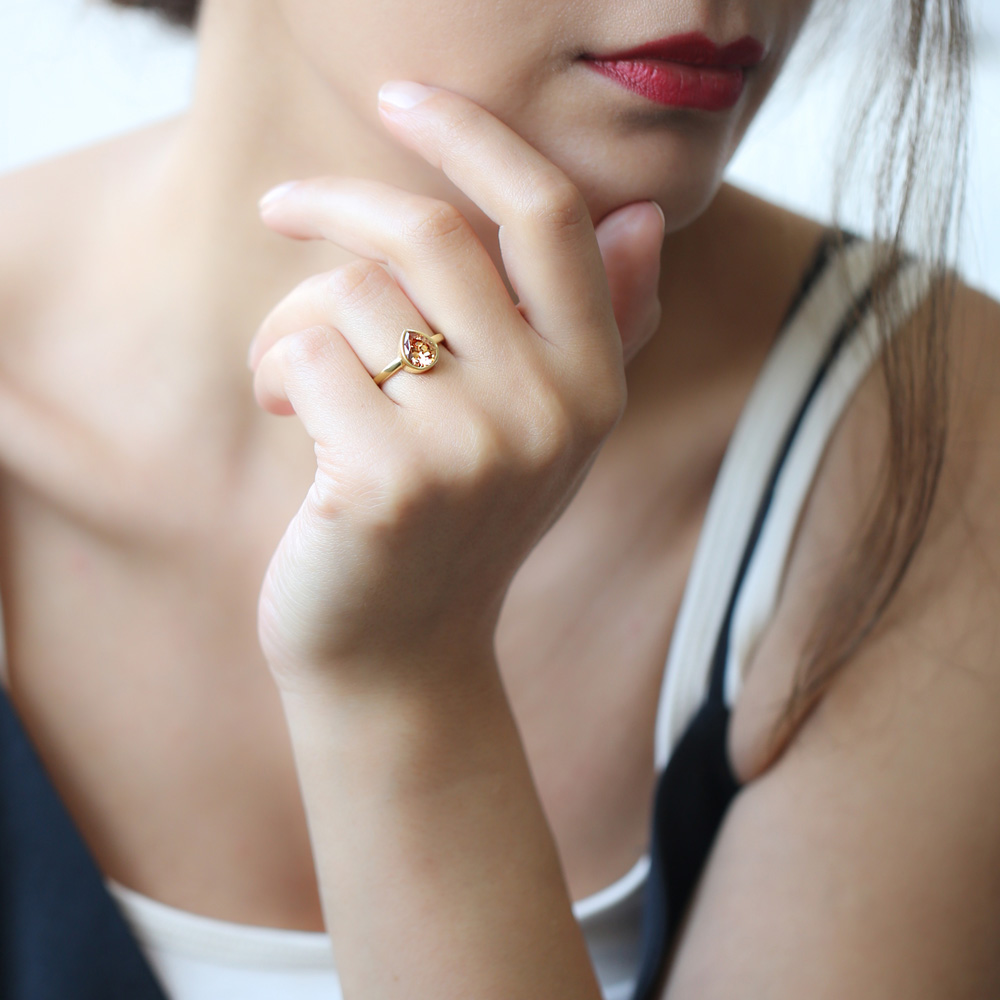 Drop Stone Shape Cluster Ring Wholesale Handcrafted 925 Sterling Silver Jewelry